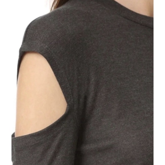 IRO Jeans Kassis Cold Shoulder Cut Out Long Sleeve Wool Blend T-Shirt Sweater S - Picture 3 of 10